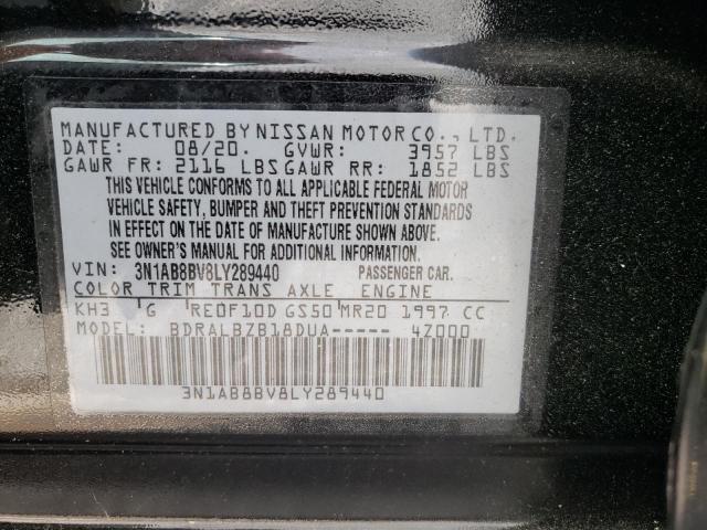 2020 Nissan Sentra S VIN: 3N1AB8BV8LY289440 Lot: 57754764