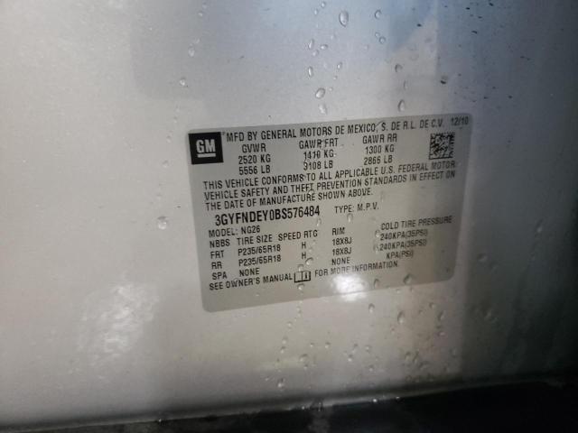 2011 Cadillac Srx Luxury Collection VIN: 3GYFNDEY0BS576484 Lot: 56231834