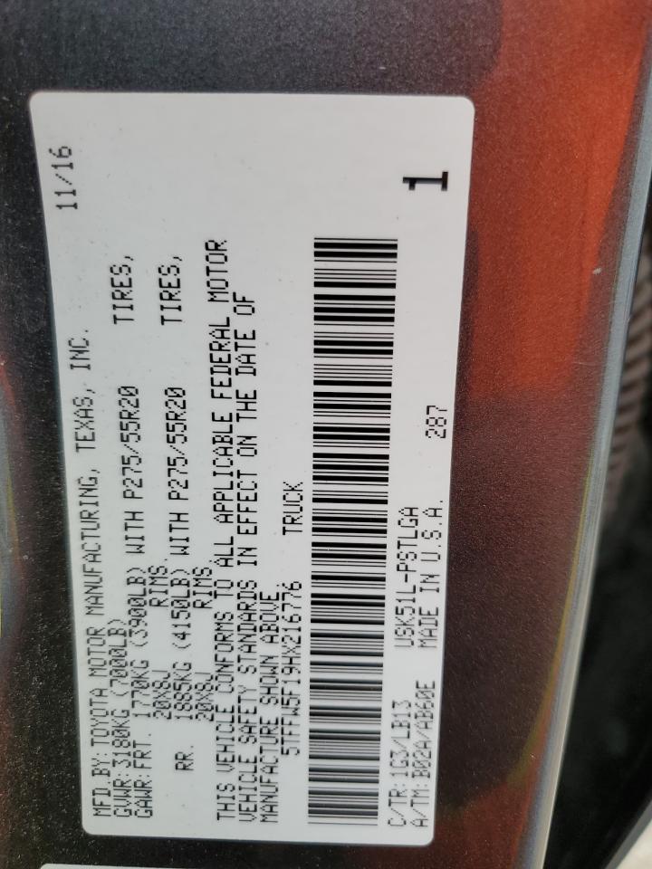 5TFFW5F19HX216776 2017 Toyota Tundra Crewmax Limited