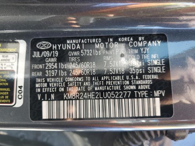 2020 Hyundai Palisade Sel VIN: KM8R24HE2LU052277 Lot: 59616564