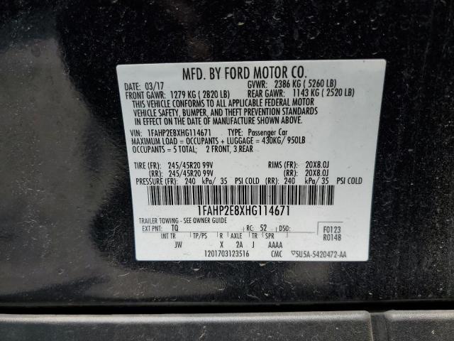 2017 Ford Taurus Sel VIN: 1FAHP2E8XHG114671 Lot: 60499054