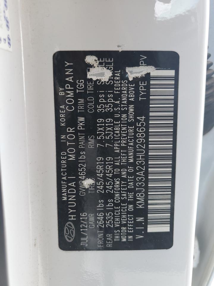 KM8J33A23HU298654 2017 Hyundai Tucson Limited