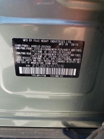 2015 Subaru Forester 2.5I Premium VIN: JF2SJADC6FH522076 Lot: 60046164