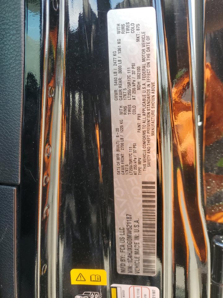 1C4HJXDG0MW521187 2021 Jeep Wrangler Unlimited Sport