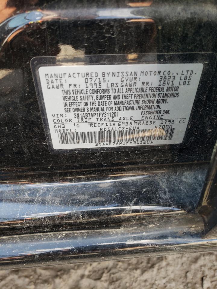 3N1AB7AP1FY311201 2015 Nissan Sentra S