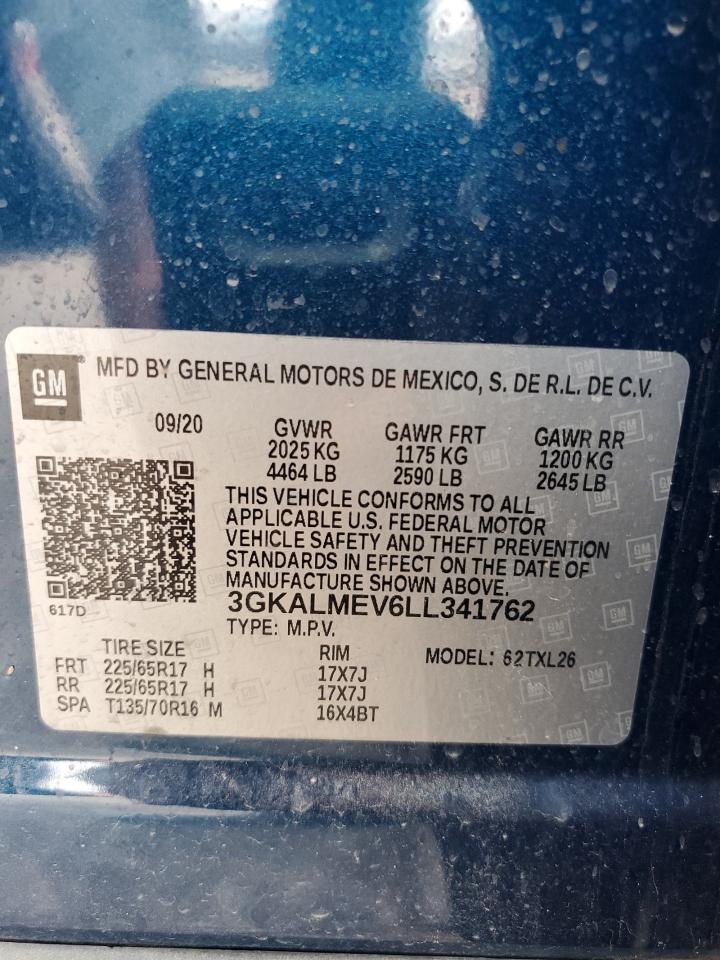 3GKALMEV6LL341762 2020 GMC Terrain Sle