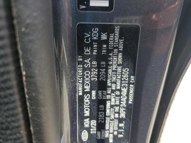 2021 Kia Forte Gt Line VIN: 3KPF34AD4ME312605 Lot: 59707634