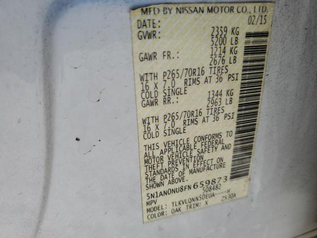 2015 NISSAN XTERRA X 5N1AN0NU8FN659873