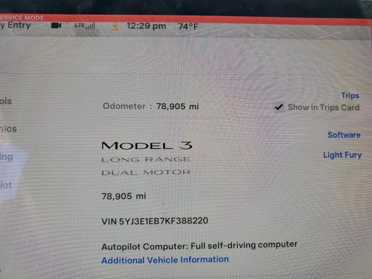 5YJ3E1EB7KF388220 2019 Tesla Model 3