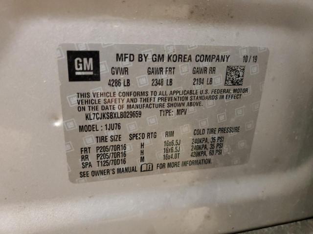 2020 CHEVROLET TRAX LS - KL7CJKSBXLB029659