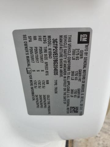 2011 GMC Sierra K1500 Sle VIN: 3GTP2VE37BG204835 Lot: 57747384