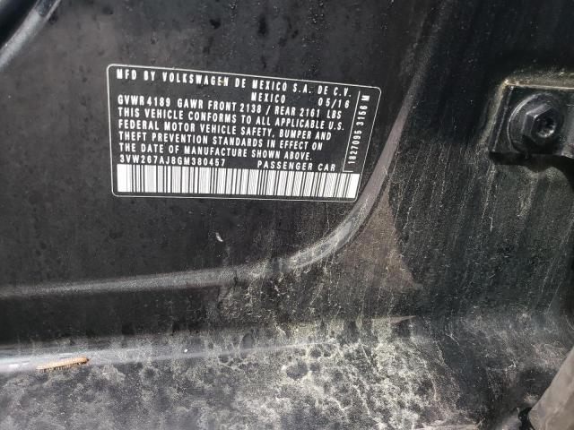 2016 Volkswagen Jetta S VIN: 3VW267AJ8GM380457 Lot: 60820004