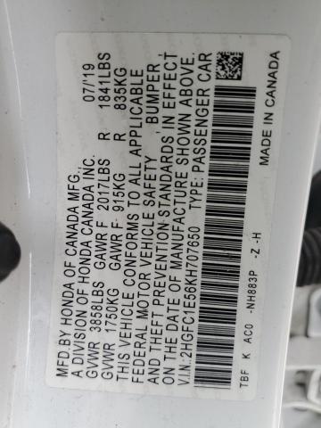 2019 HONDA CIVIC SI - 2HGFC1E56KH707650