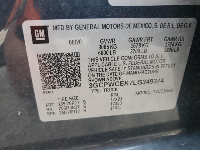 3GCPWCEK7LG349374 Chevrolet All Models SILVERADO 12