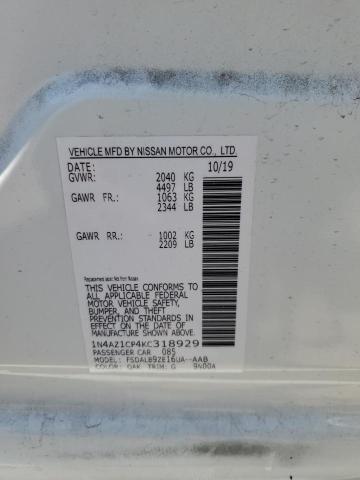 2019 Nissan Leaf S VIN: 1N4AZ1CP4KC318929 Lot: 58745314