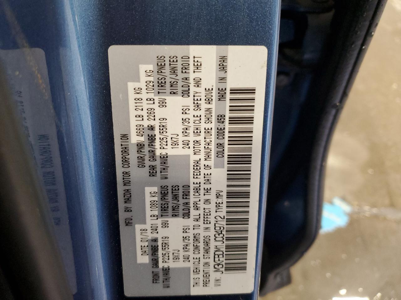 JM3KFBDM1J0349712 MAZDA CX-5 2018