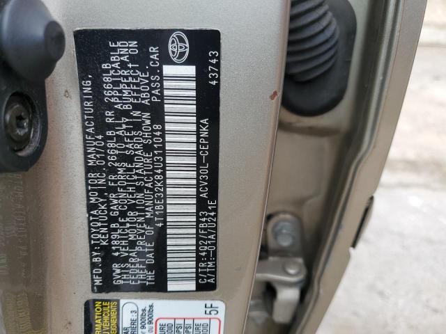 2004 Toyota Camry Le VIN: 4T1BE32K84U311048 Lot: 58794404