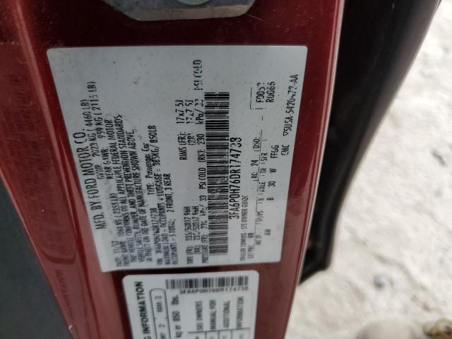 2013 Ford Fusion Se VIN: 3FA6P0H76DR174738 Lot: 60627644