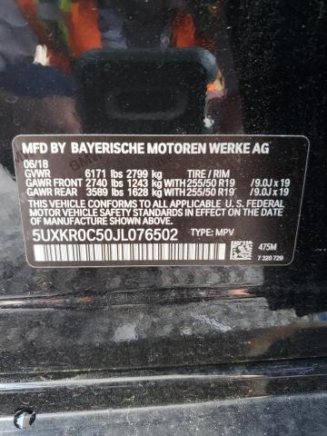 2018 BMW X5 XDRIVE3 - 5UXKR0C50JL076502