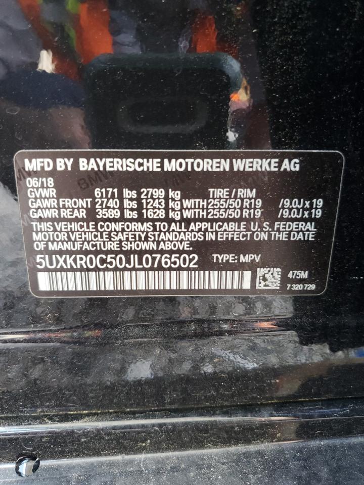 5UXKR0C50JL076502 2018 BMW X5 xDrive35I