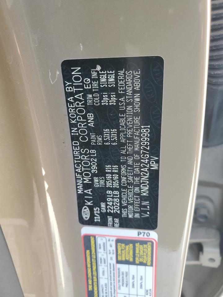 KNDJN2A24G7299981 2016 Kia Soul