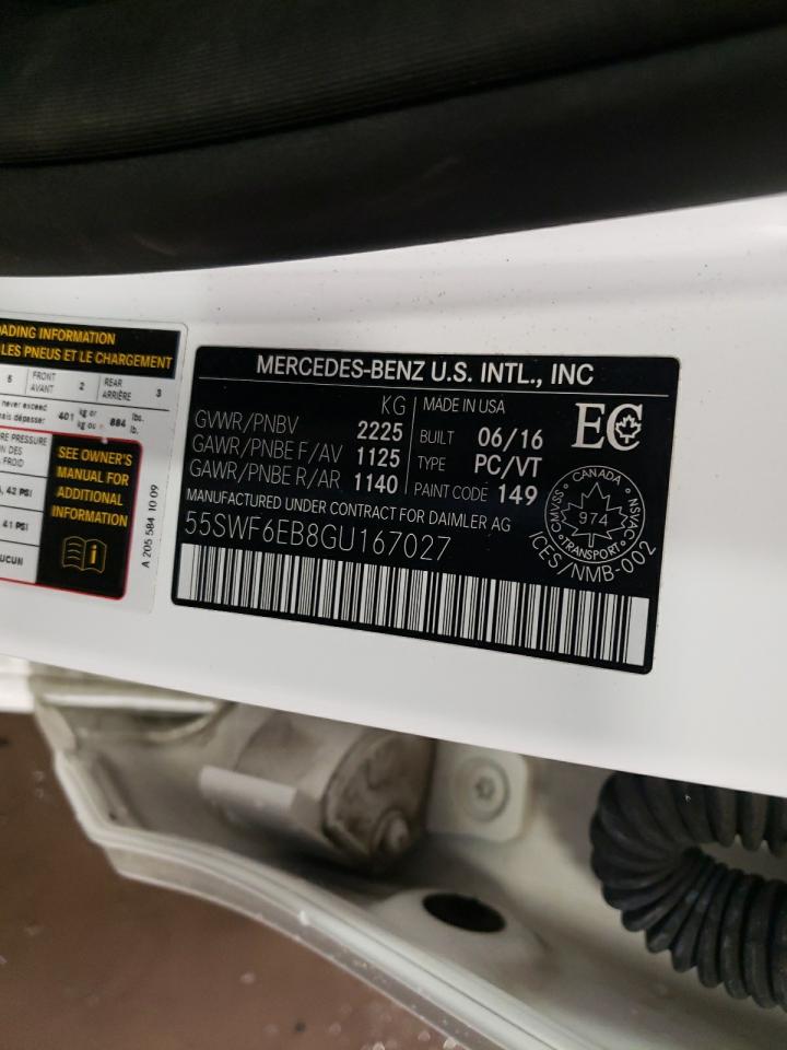 55SWF6EB8GU167027 2016 Mercedes-Benz C 450 4Matic Amg