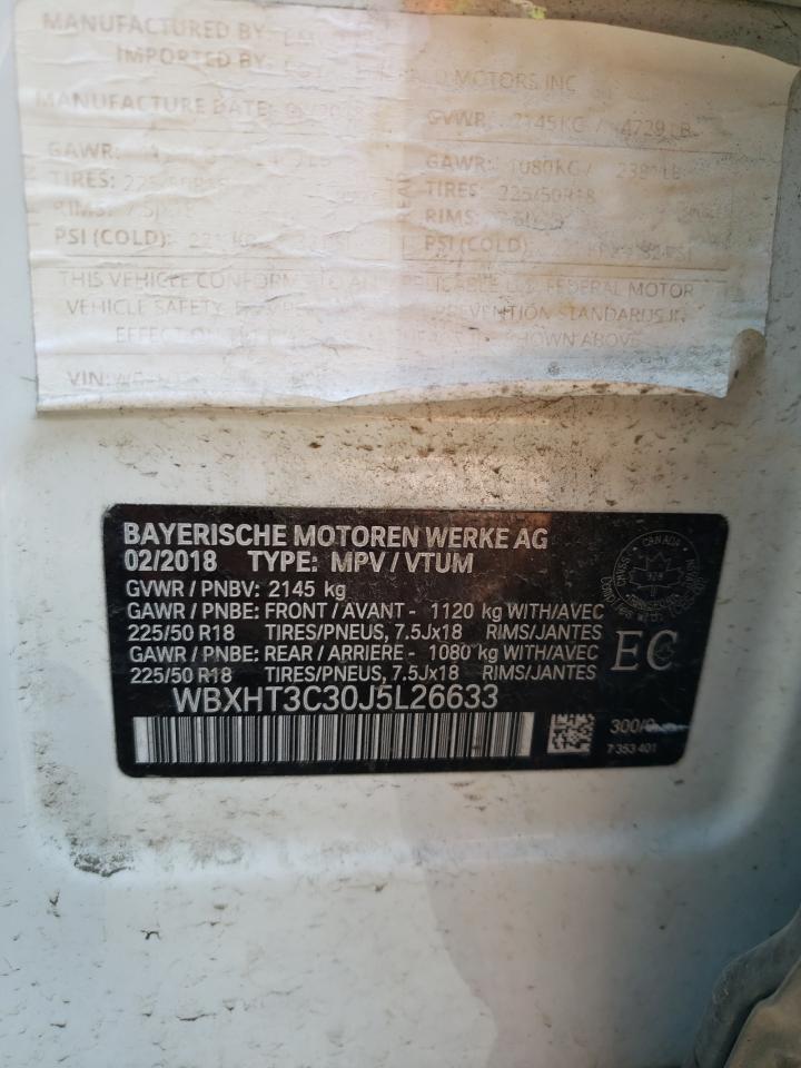 WBXHT3C30J5L26633 2018 BMW X1 xDrive28I