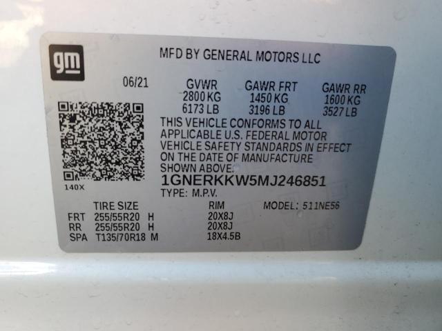 1GNERKKW5MJ246851 Chevrolet Traverse P 12