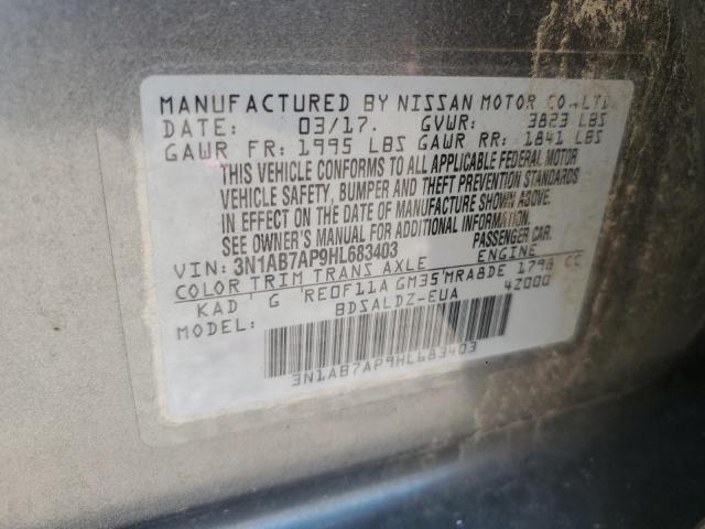 2017 NISSAN SENTRA S - 3N1AB7AP9HL683403