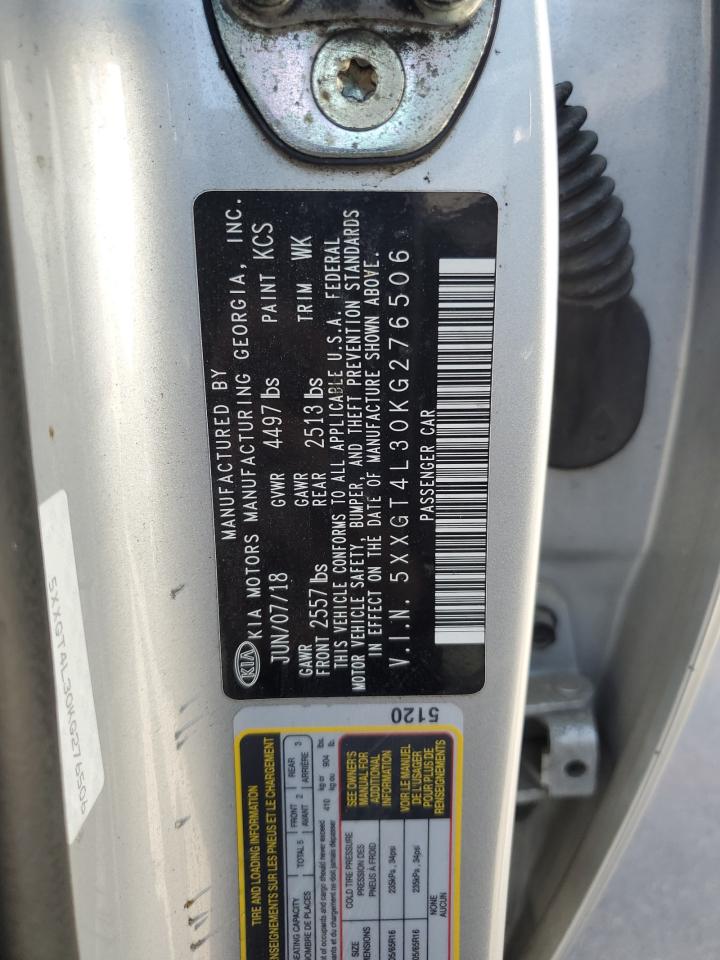 5XXGT4L30KG276506 2019 Kia Optima Lx