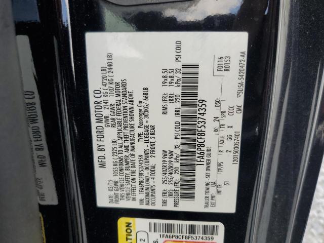 2015 Ford Mustang Gt VIN: 1FA6P8CF8F5374359 Lot: 60106004