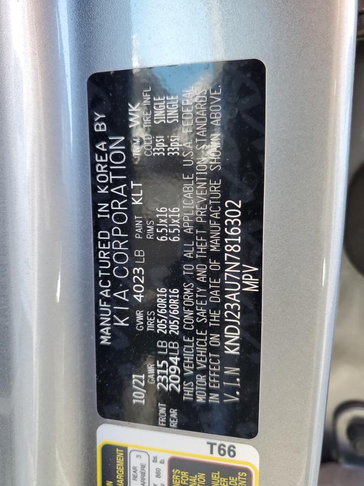 KNDJ23AU7N7816302 2022 Kia Soul Lx