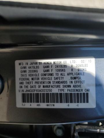 2010 Acura Tsx VIN: JH4CU2F65AC023250 Lot: 57980644