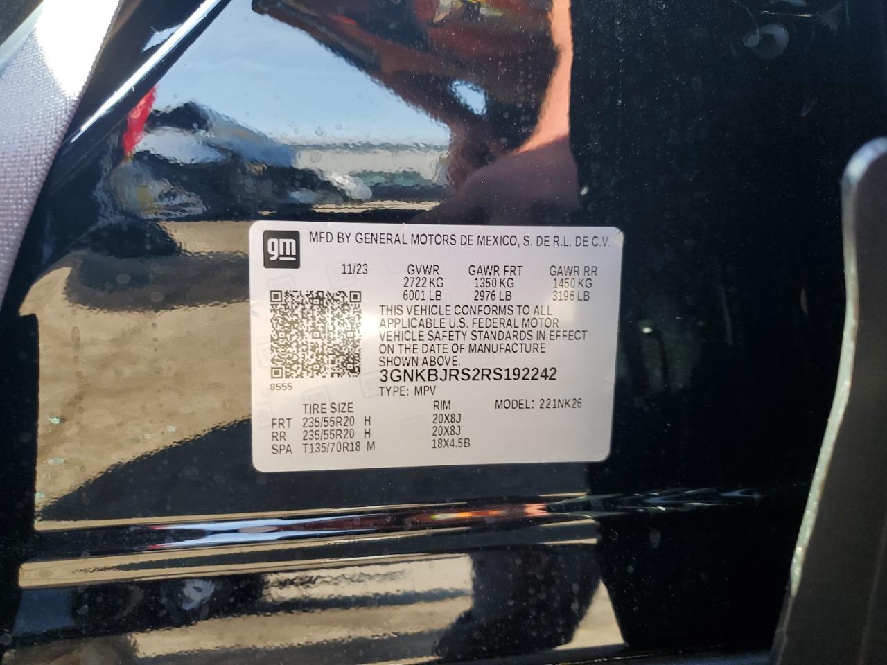 3GNKBJRS2RS192242 2024 Chevrolet Blazer 3Lt