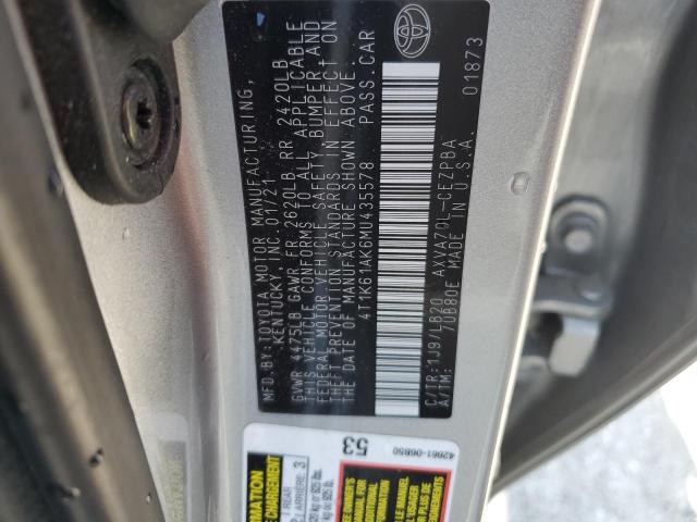 VIN 4T1K61AK6MU435578 2021 Toyota Camry, Xse no.12