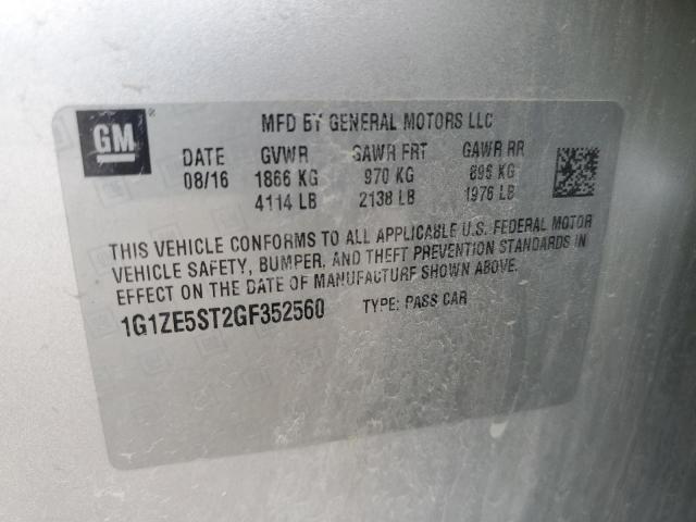 2016 CHEVROLET MALIBU LT - 1G1ZE5ST2GF352560