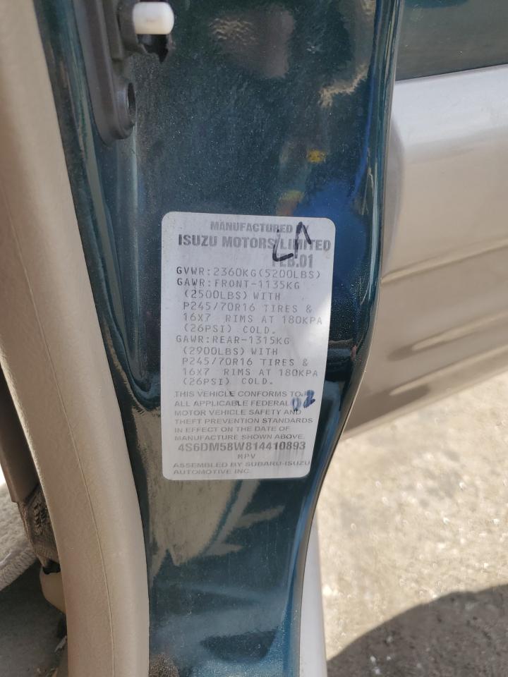 4S6DM58W814410893 2001 Honda Passport Ex