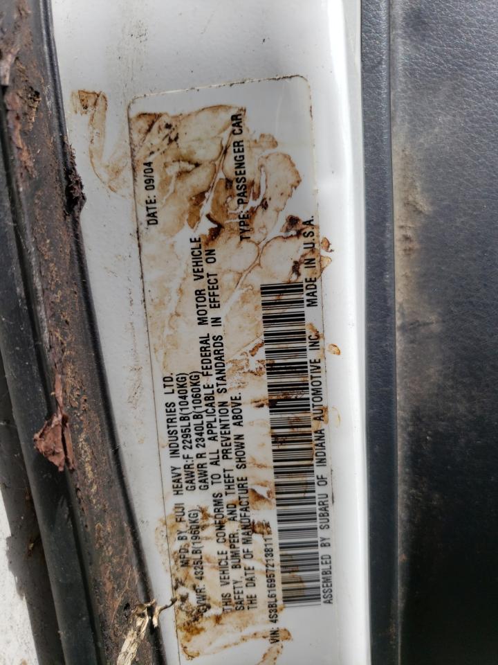 4S3BL616957213811 2005 Subaru Legacy 2.5I