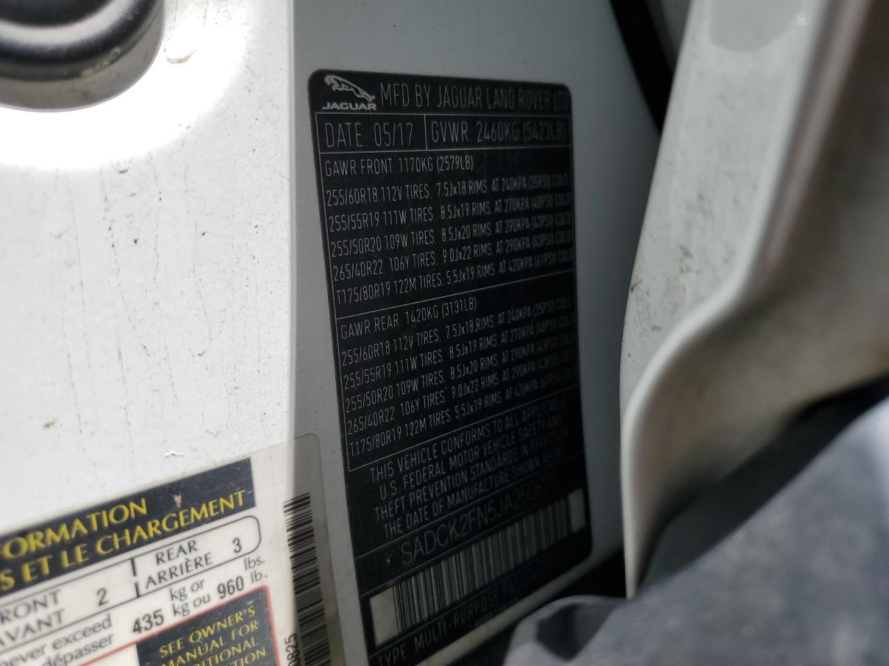 SADCK2FN5JA250825 2018 Jaguar F-Pace Prestige