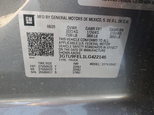 2020 GMC Sierra K1500 Denali VIN: 3GTU9FEL1LG422145 Lot: 57774164