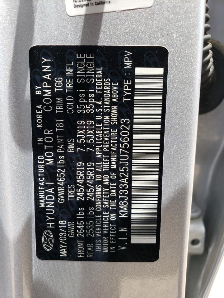 KM8J33A25JU756023 2018 Hyundai Tucson Value