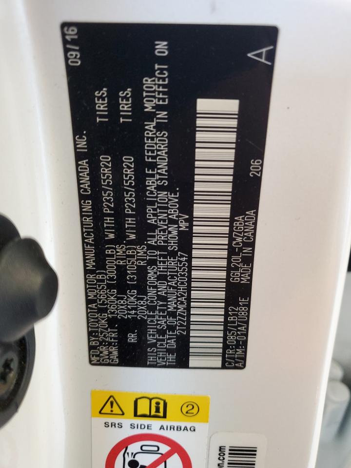 2T2ZZMCA2HC035547 2017 Lexus Rx 350 Base