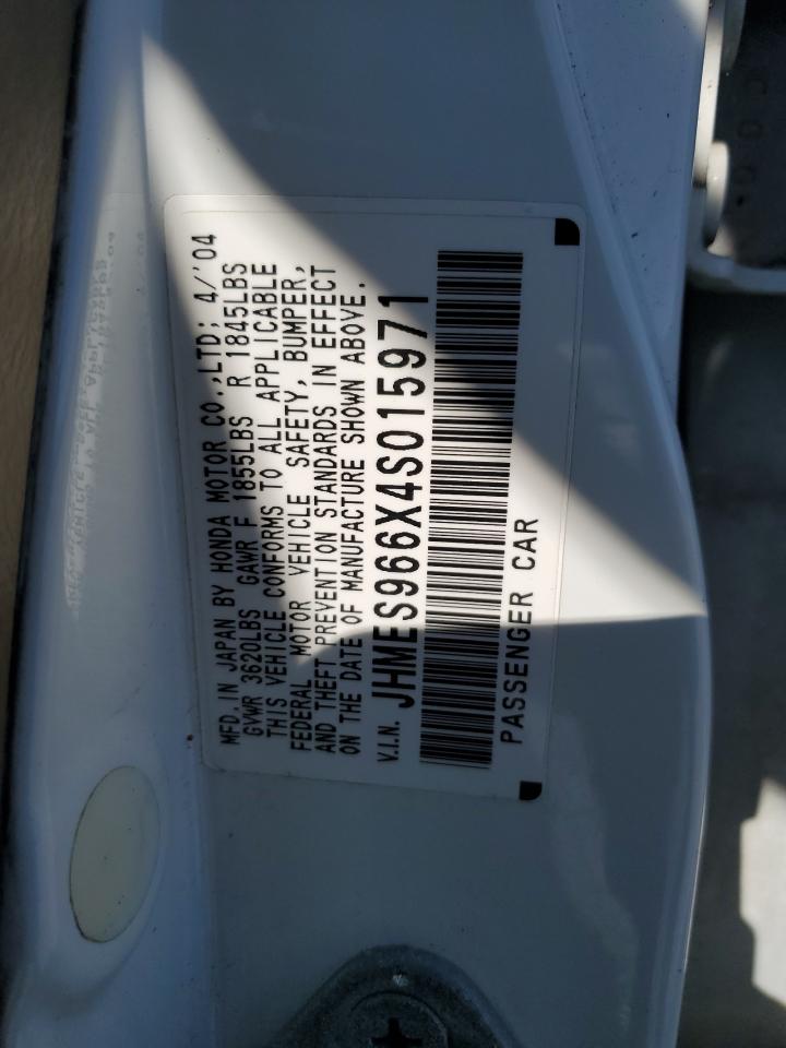 JHMES966X4S015971 2004 Honda Civic Hybrid