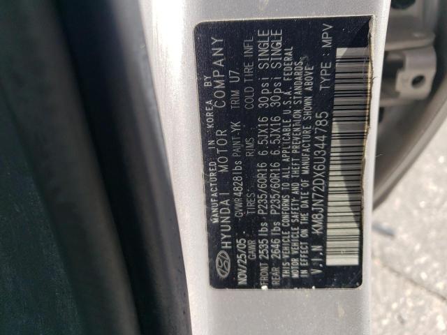 2006 Hyundai Tucson Gls VIN: KM8JN72DX6U344785 Lot: 59248754