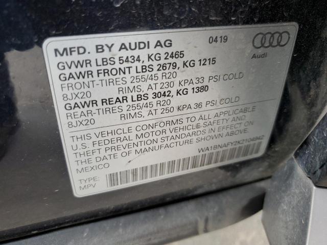 2019 Audi Q5 Premium Plus VIN: WA1BNAFY2K2104942 Lot: 56637114