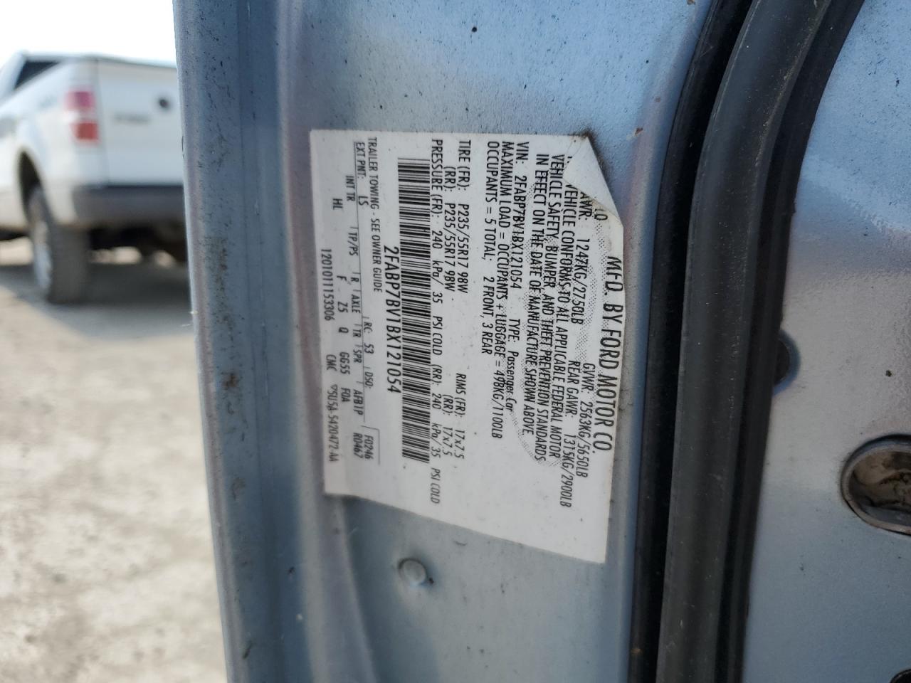 2FABP7BV1BX121054 2011 Ford Crown Victoria Police Interceptor