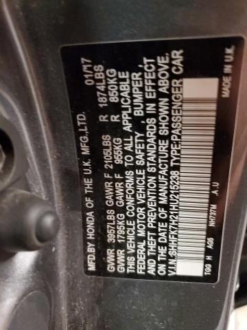 2017 HONDA CIVIC LX - SHHFK7H21HU215238
