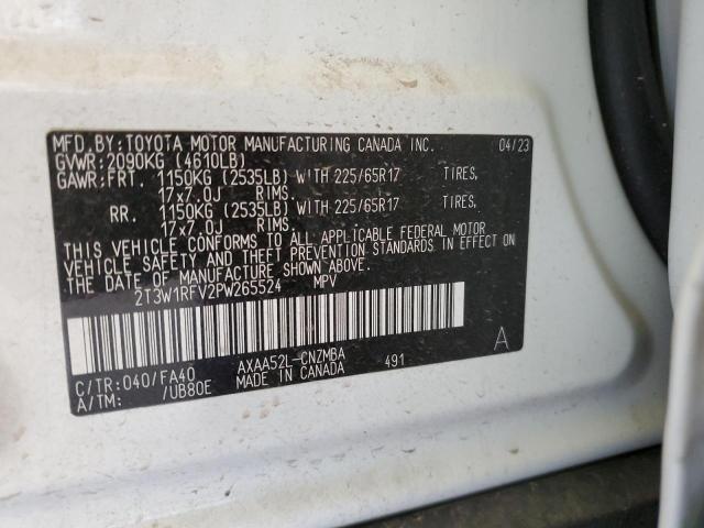 2023 TOYOTA RAV4 XLE 2T3W1RFV2PW265524  60516814