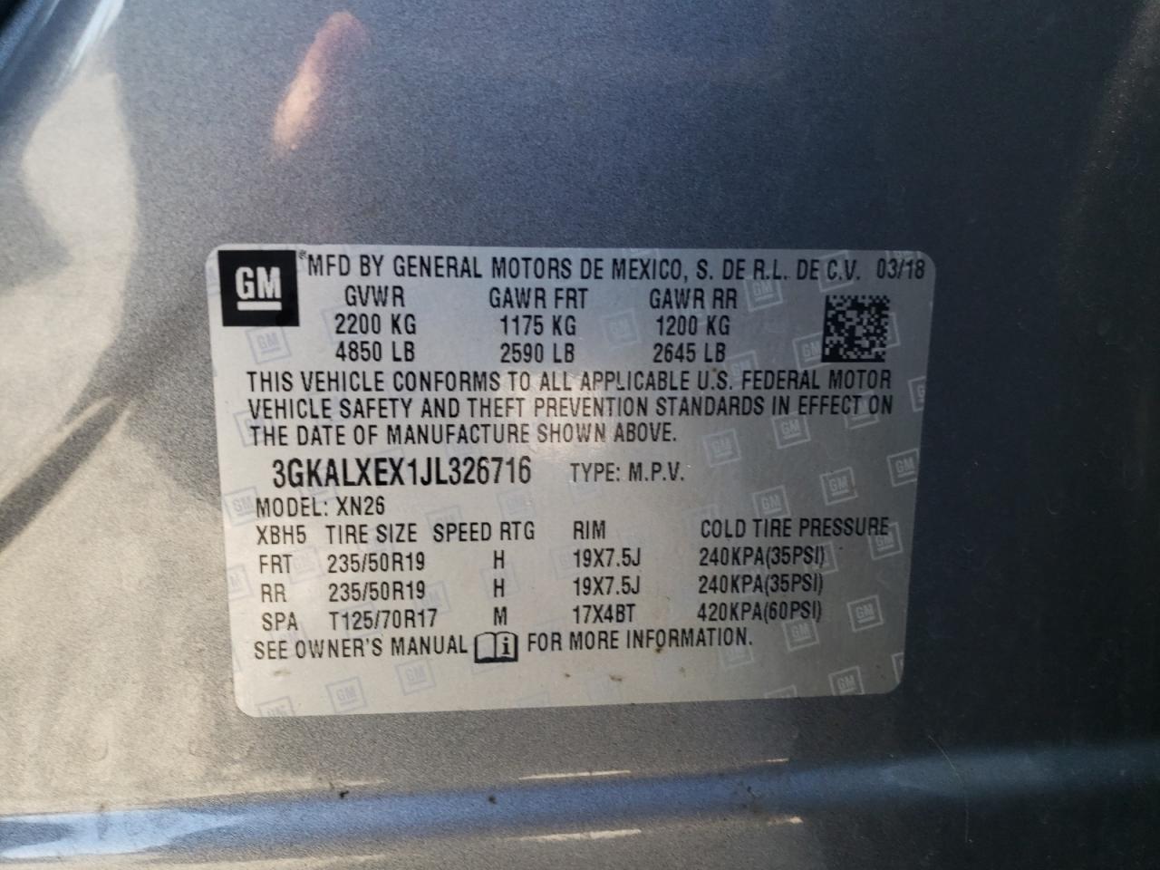 3GKALXEX1JL326716 2018 GMC Terrain Denali