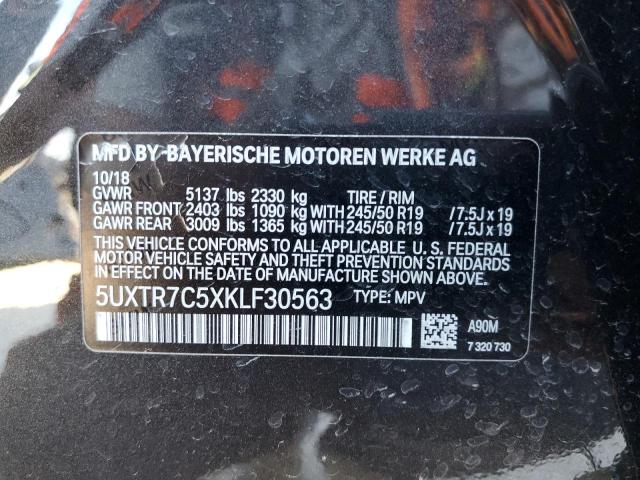 VIN 5UXTR7C5XKLF30563 2019 BMW X3, Sdrive30I no.13